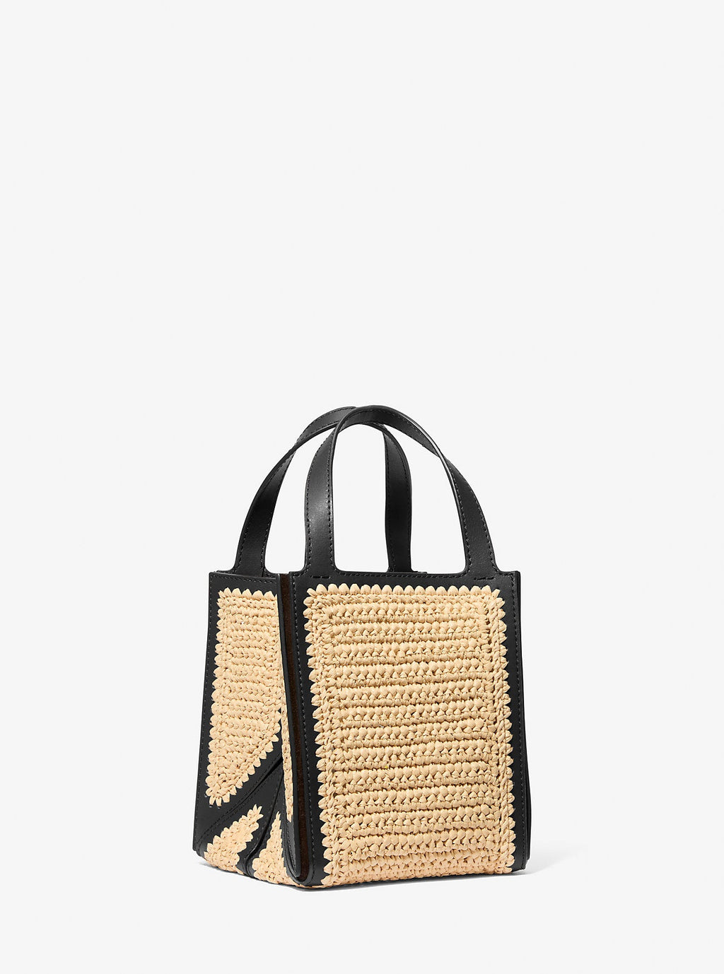 Michael Kors Jordi Small Hand-Crocheted and Leather Tote Bag Work Shoulder Bag