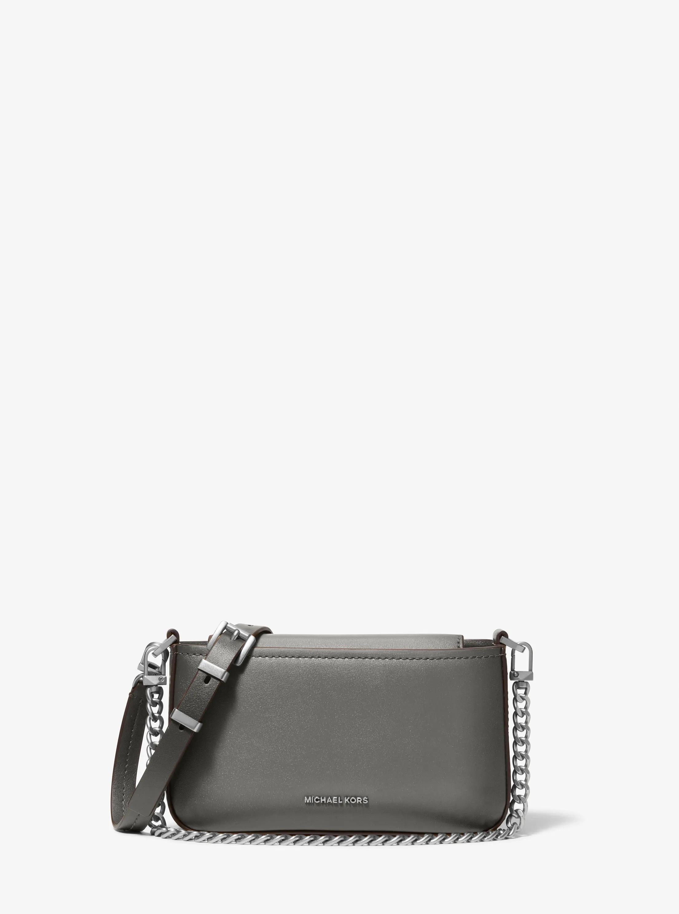 Michael Kors Bryant Small Burnished Leather Convertible Crossbody Bag Bag