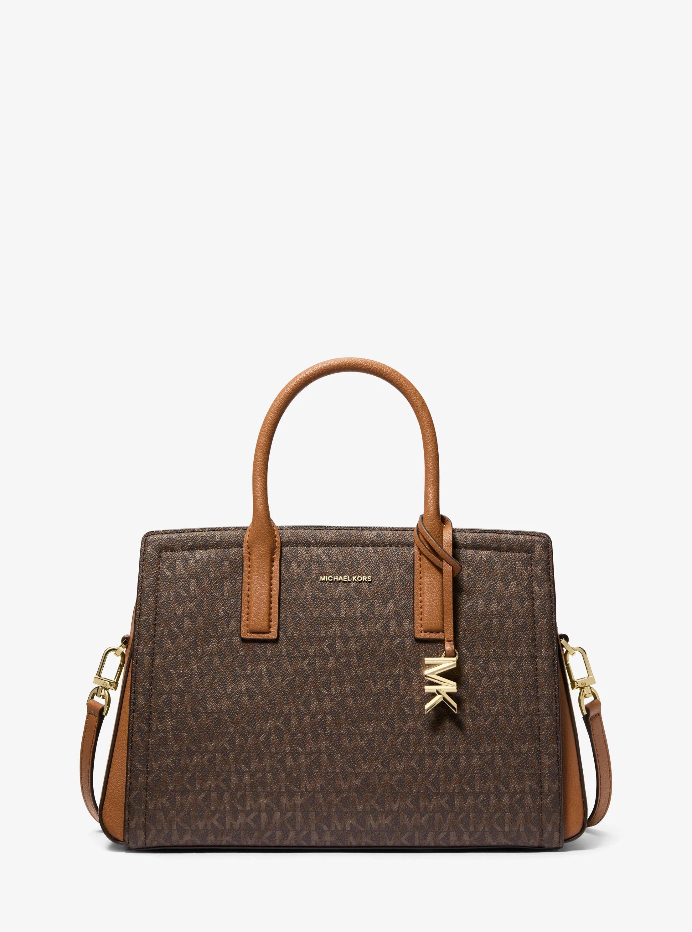 Michael Kors Laila Medium Signature Signature Logo Satchel