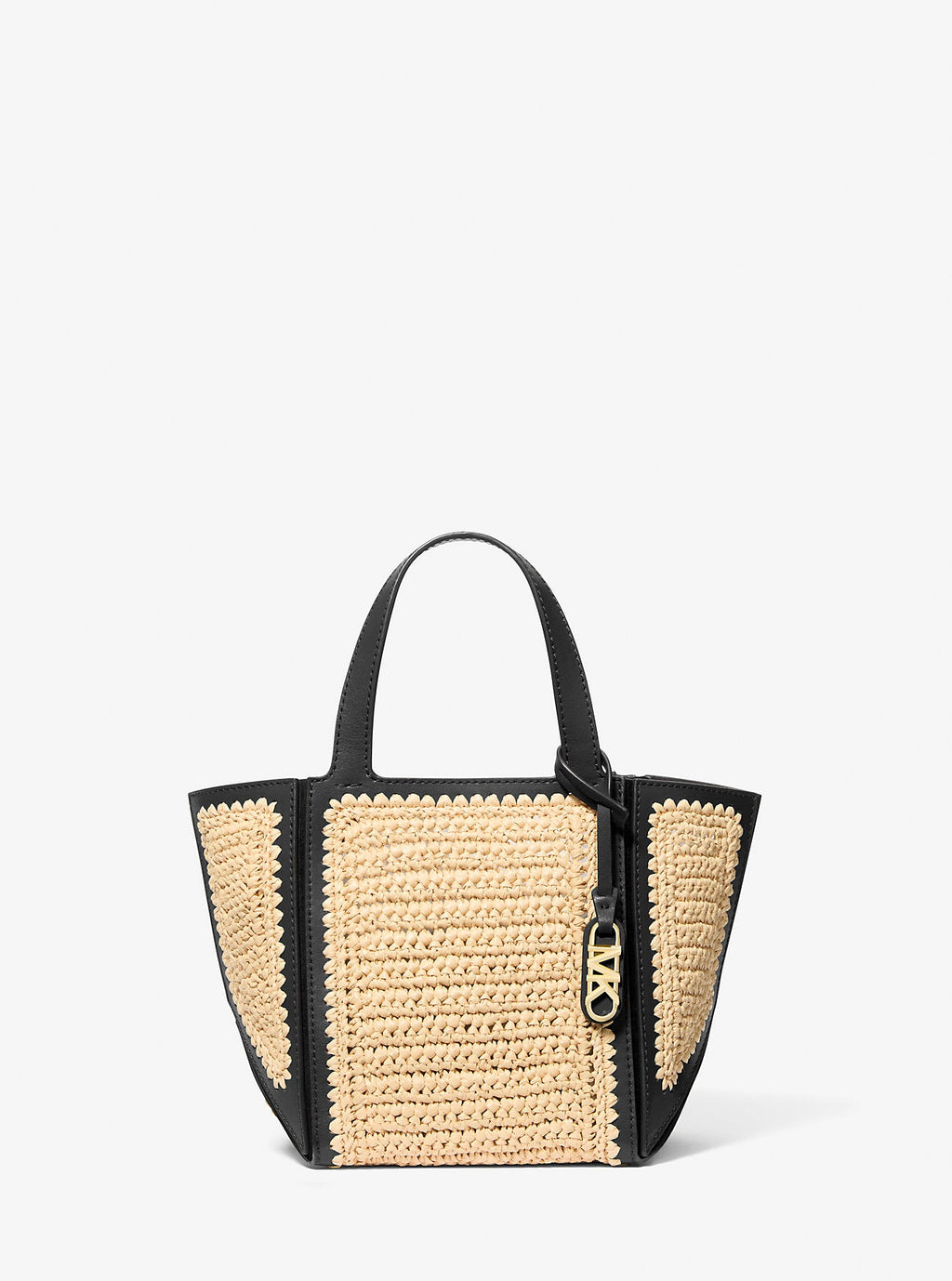 Michael Kors Jordi Small Hand-Crocheted and Leather Tote Bag Work Shoulder Bag