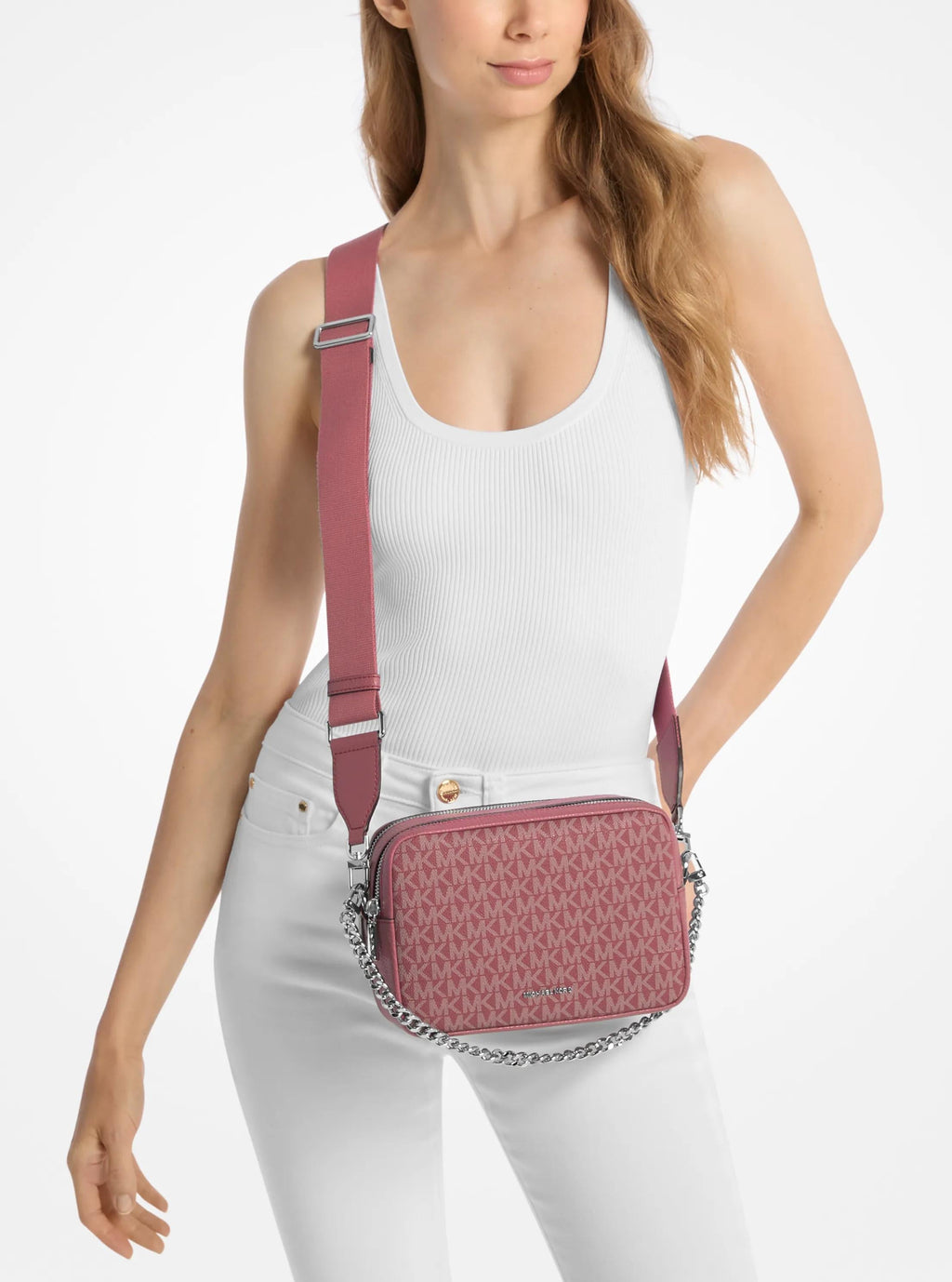 Michael Kors Bryant Medium Signature Signature Logo Camera Crossbody Bag Bag