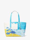 Michael Kors X Christina Zimpel Large Cotton Canvas Tote Bag Work Shoulder Bag