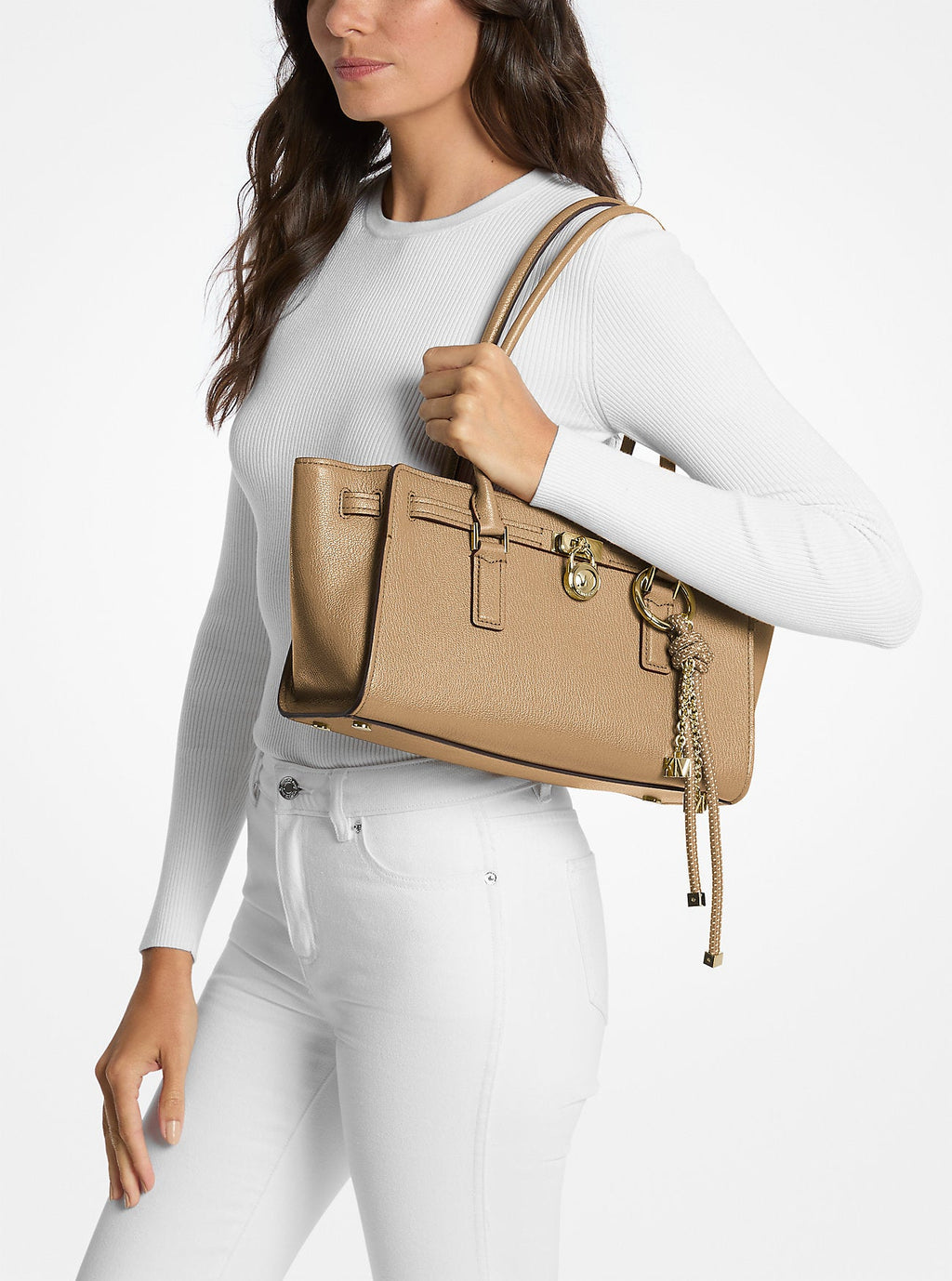 Michael Kors Hamilton Moderne Small Leather Satchel