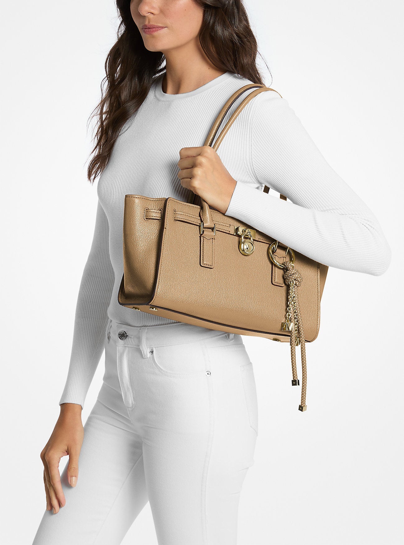 Michael Kors Hamilton Moderne Small Leather Satchel