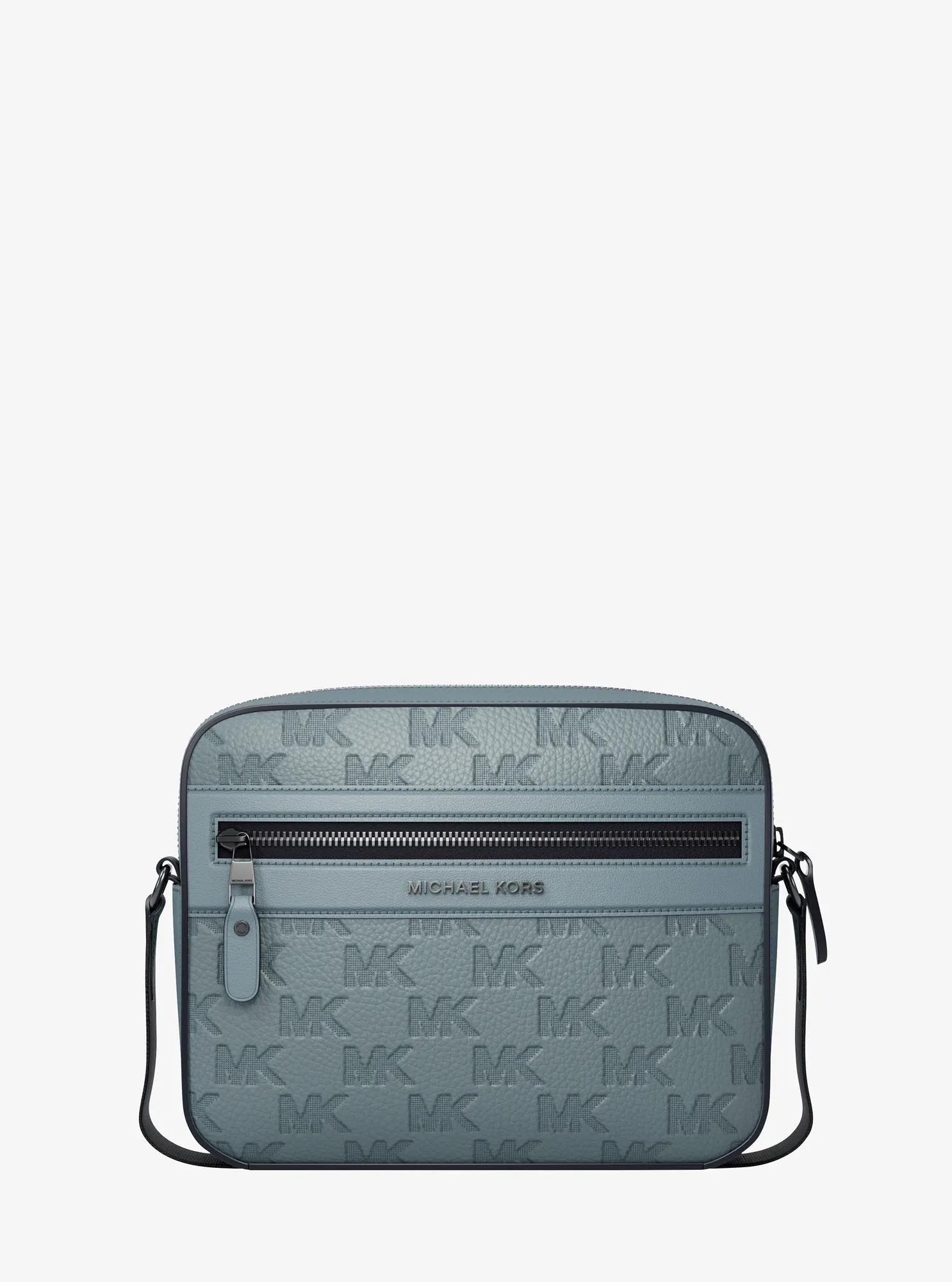 Michael Kors Jet Set Signature Logo Embossed Leather Crossbody Bag Bag