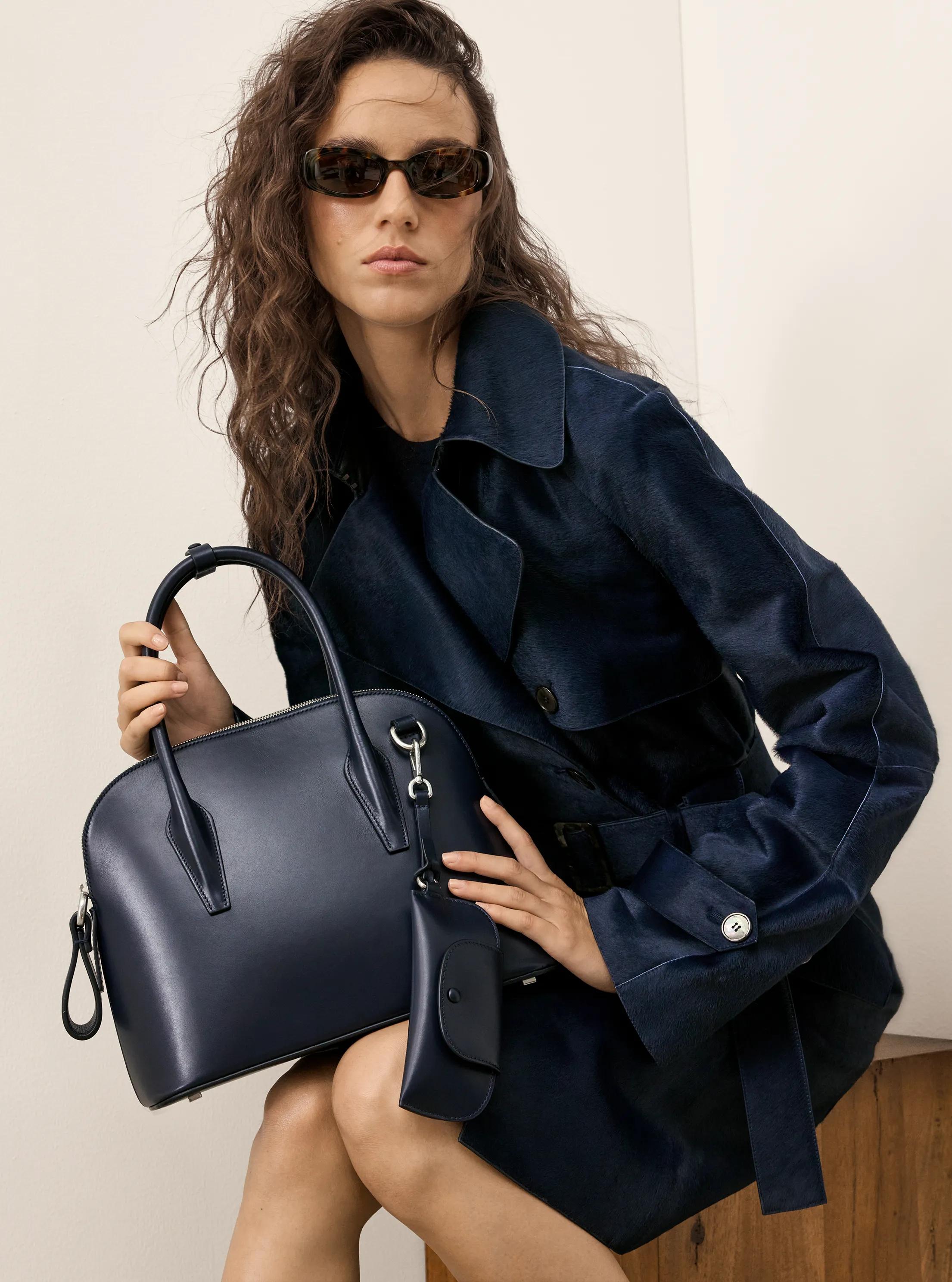 Michael Kors Kaitlin Medium Leather Dome Satchel