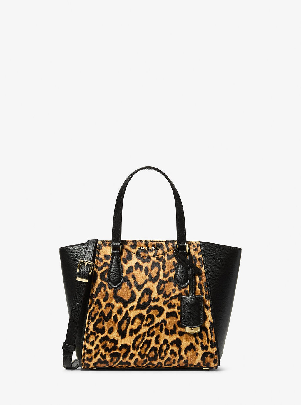 Michael Kors Taryn Small Leopard Print Calf Hair Convertible Crossbody Bag Bag