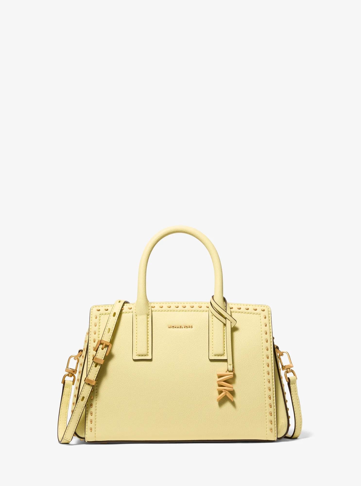 Michael Kors Laila Small Studded Leather Satchel