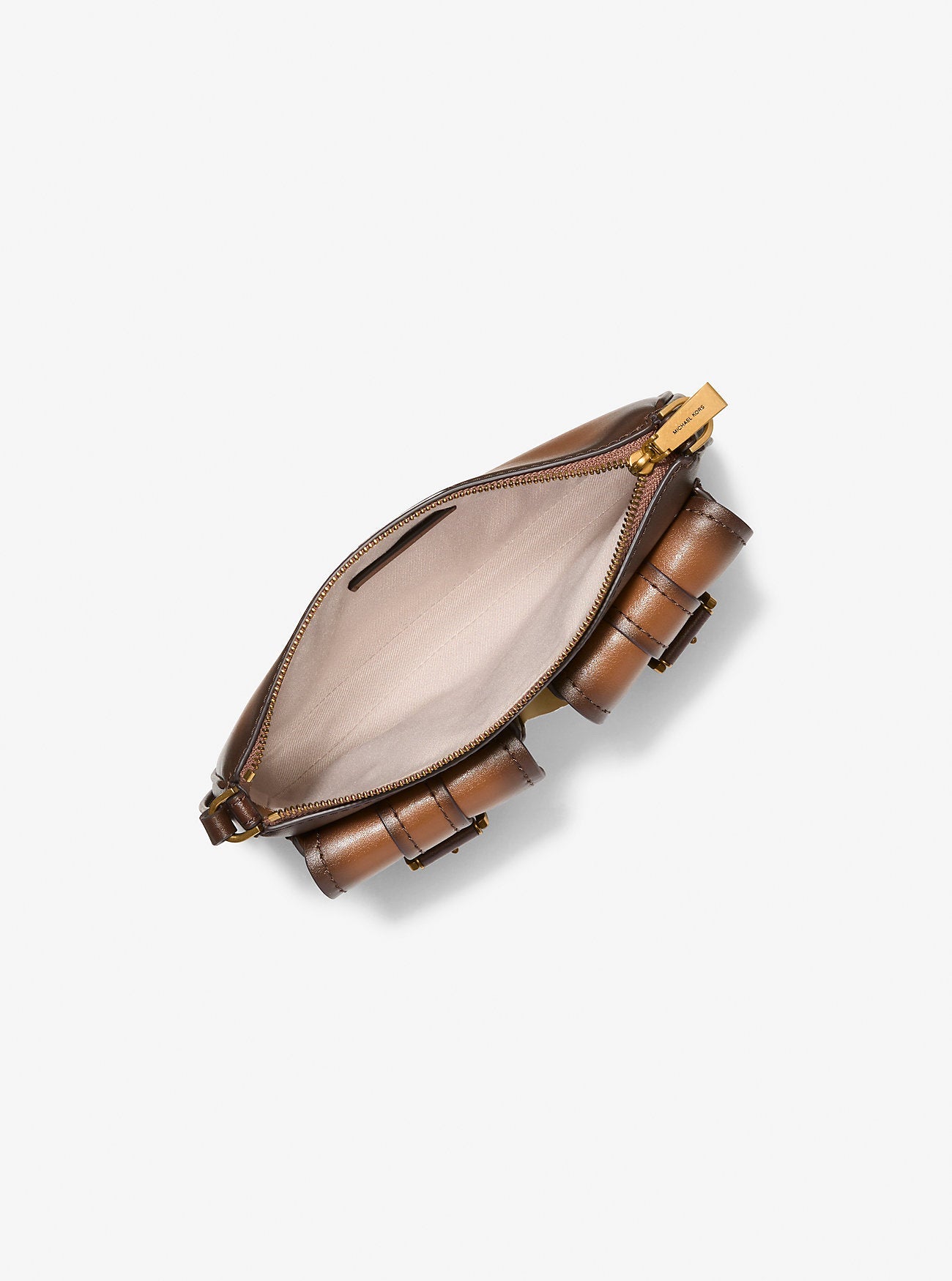 Michael Kors Zoe Small Burnished Leather Pochette