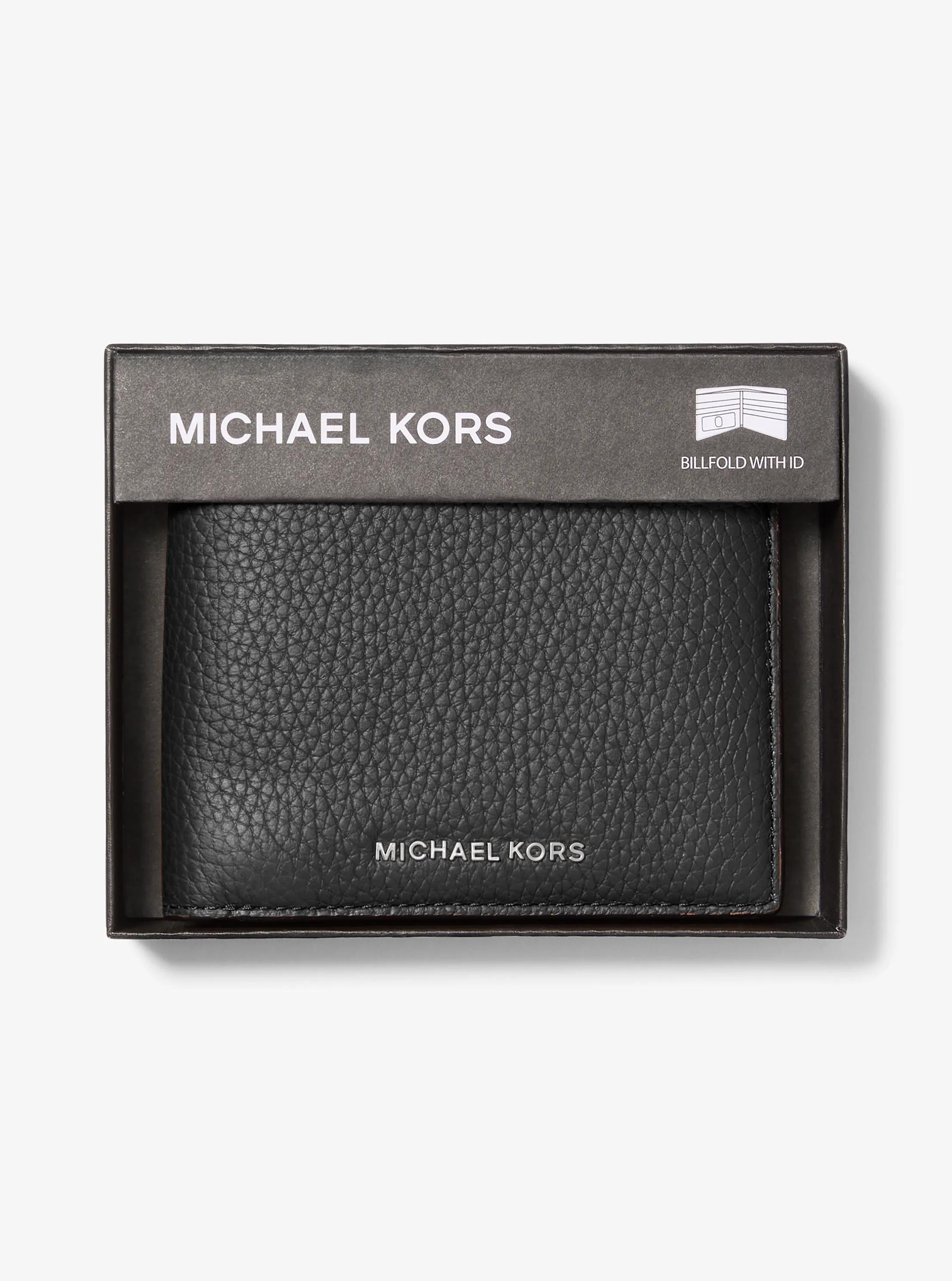 Michael Kors Hudson Pebbled Leather Billfold Wallet