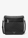 Michael Kors Jet Set Large Signature Logo Print Woven Crossbody Bag Bag