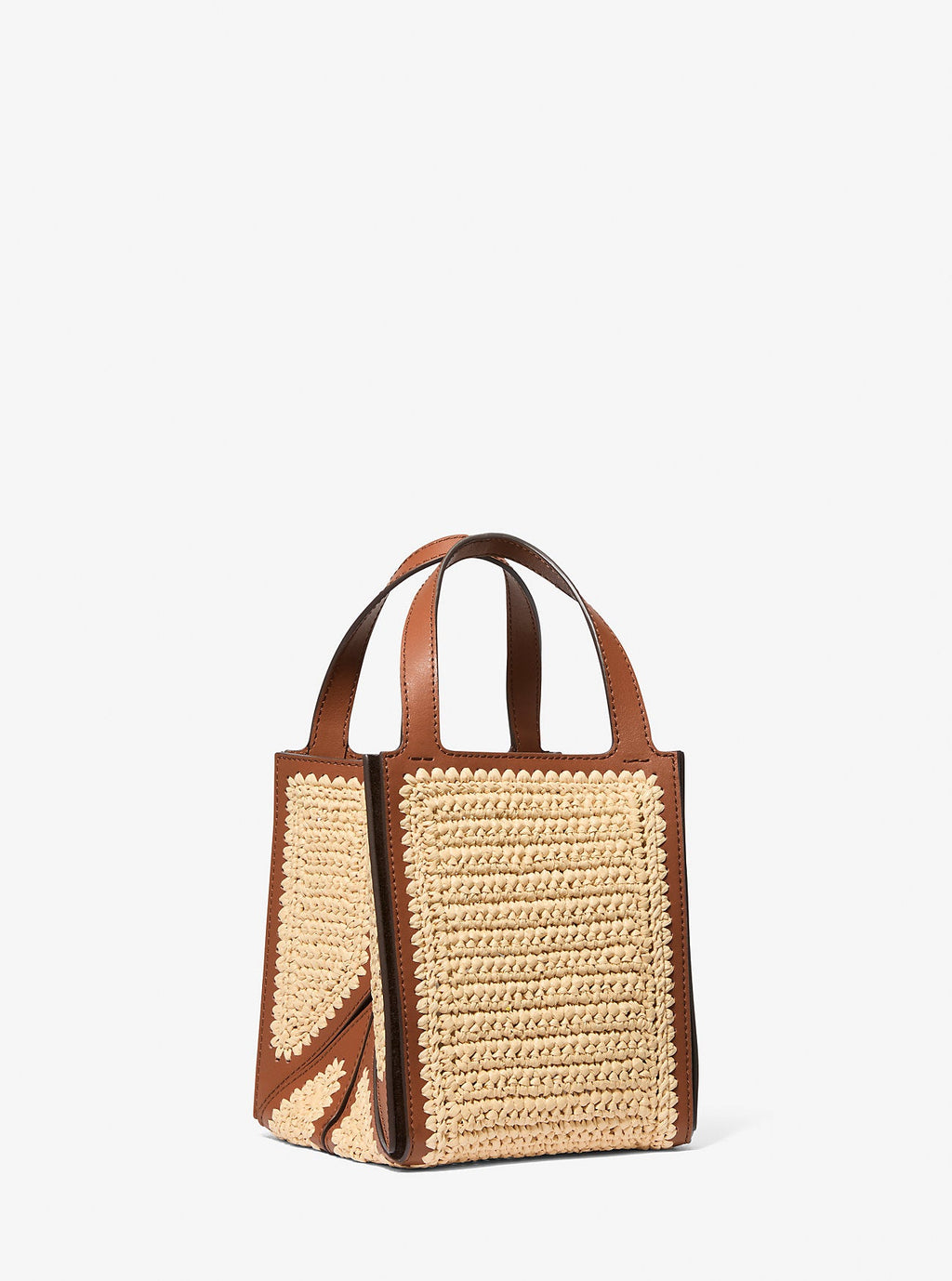 Michael Kors Jordi Small Hand-Crocheted and Leather Tote Bag Work Shoulder Bag