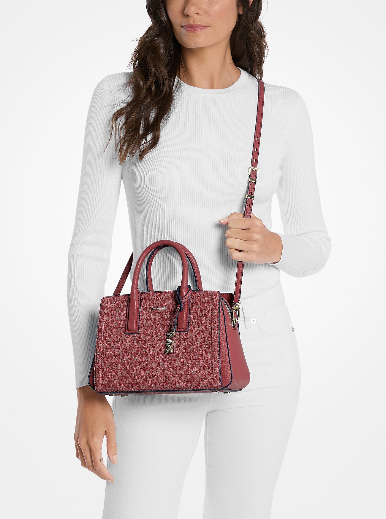 Michael Kors Laila Small Signature Signature Logo Satchel