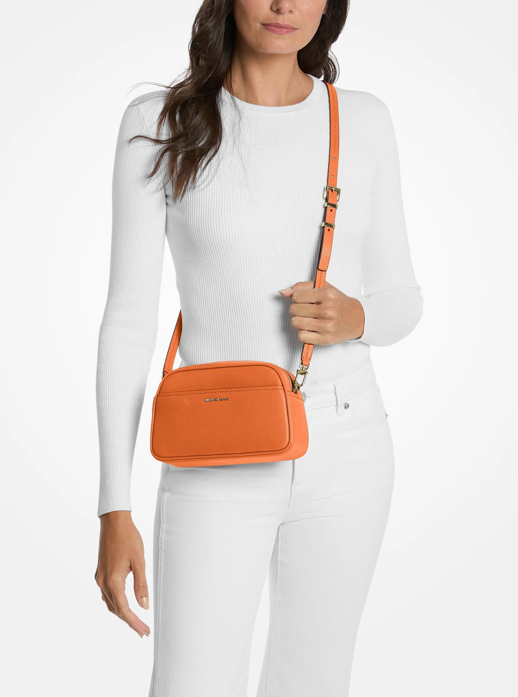 Michael Kors Jet Set Small Leather Camera Crossbody Bag Bag