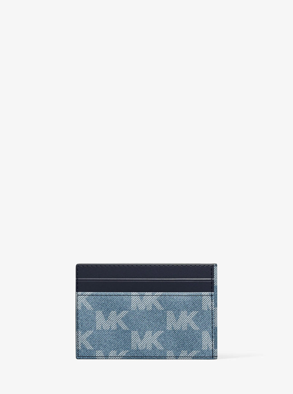 Michael Kors Cooper Medium Signature Logo Jacquard Denim Wallet