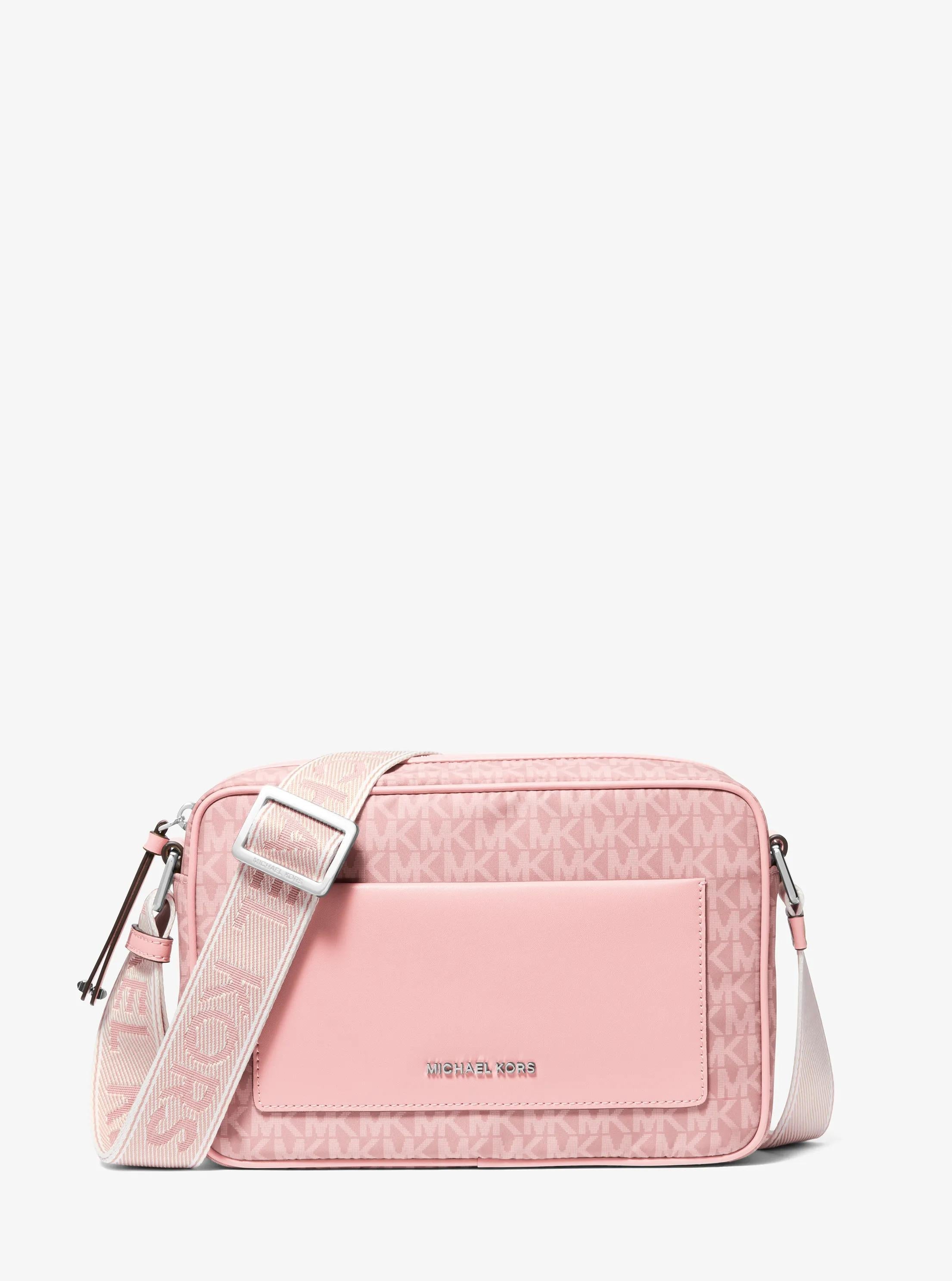 Michael Kors Jet Set Large Signature Signature Logo Print Woven Crossbody Bag Bag