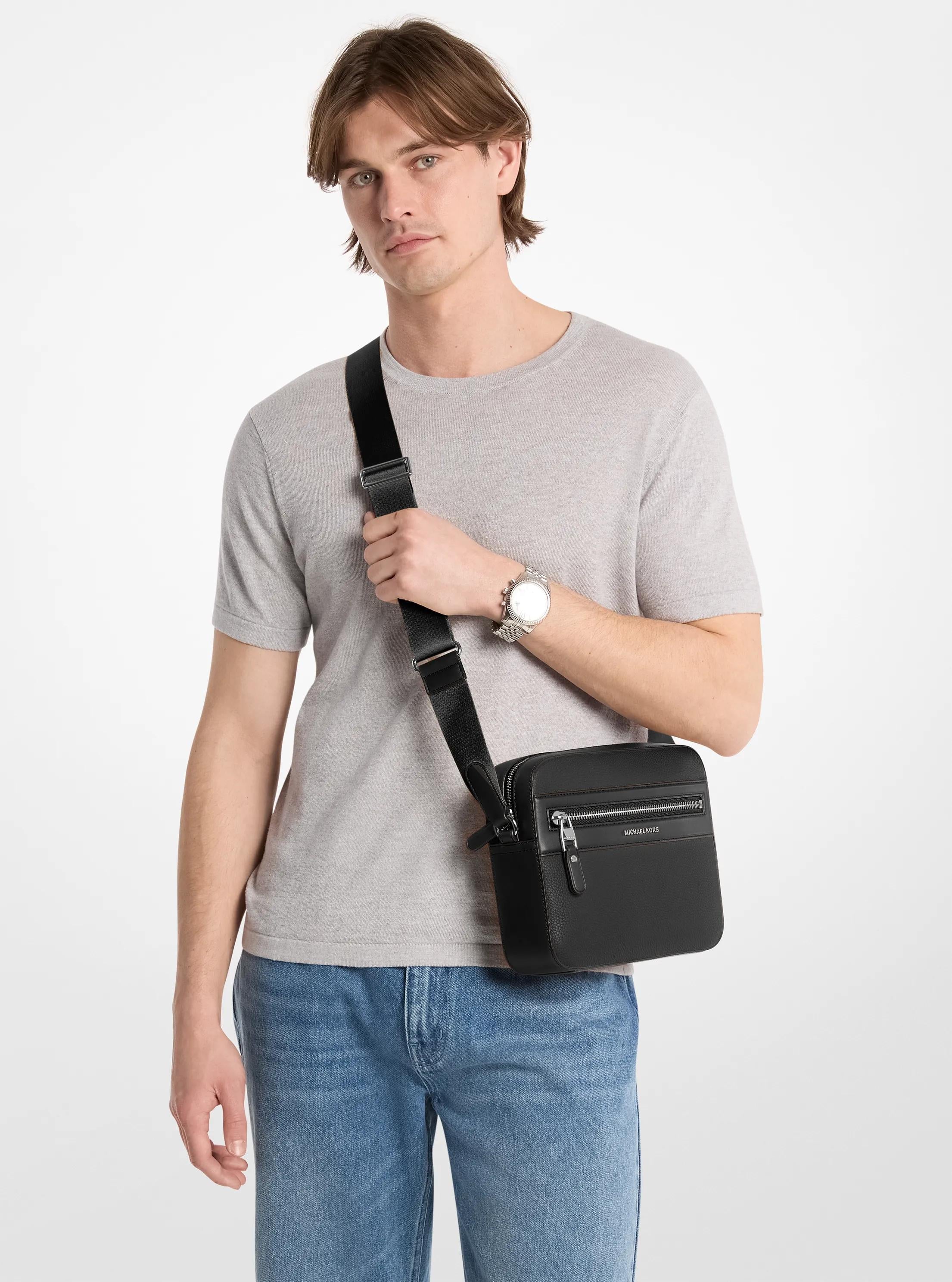 Michael Kors Jet Set Pebbled Leather Crossbody Bag Bag