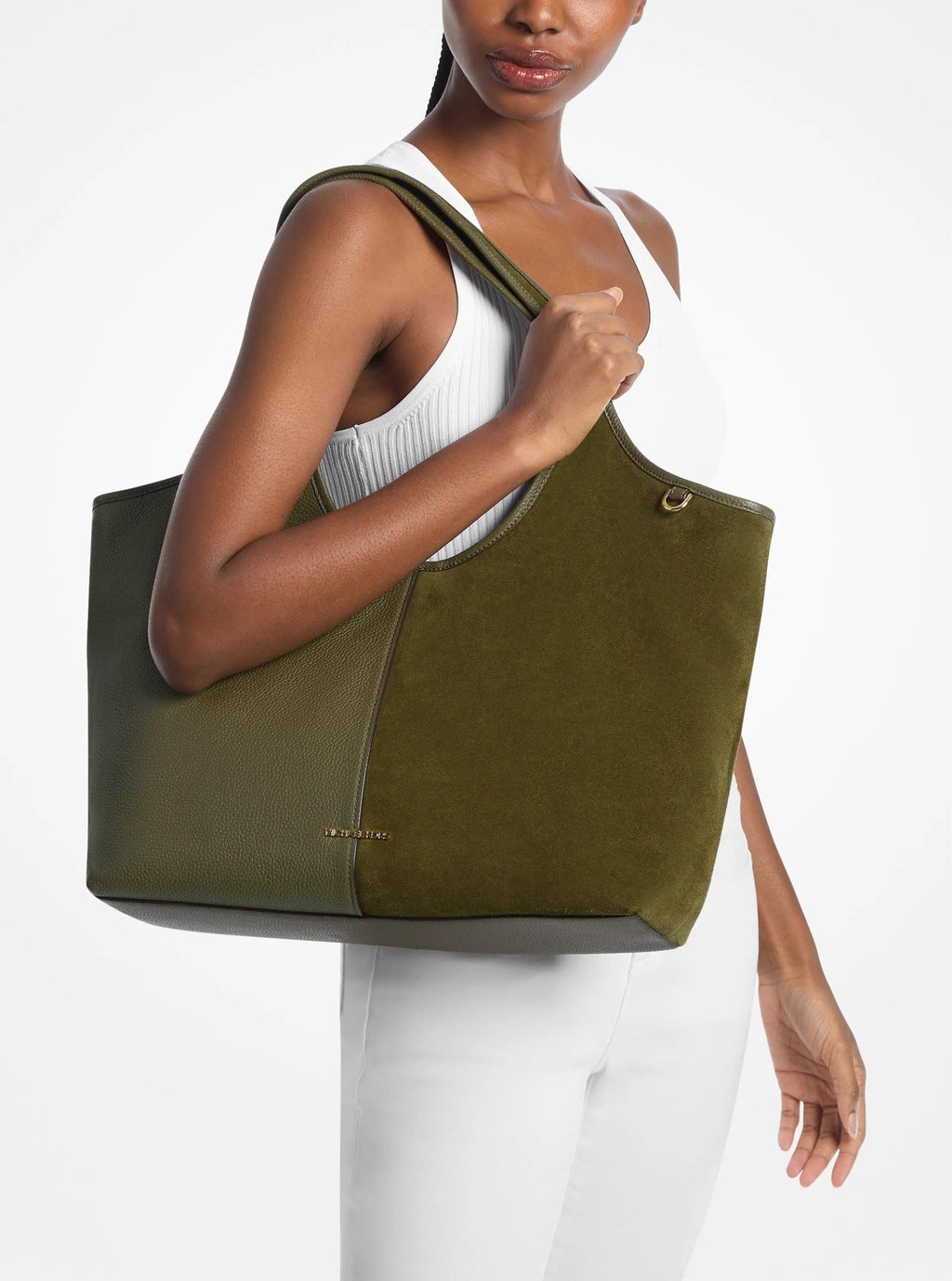 Michael Kors Henly Large Leather and Suede Tote Bag Work Shoulder Bag