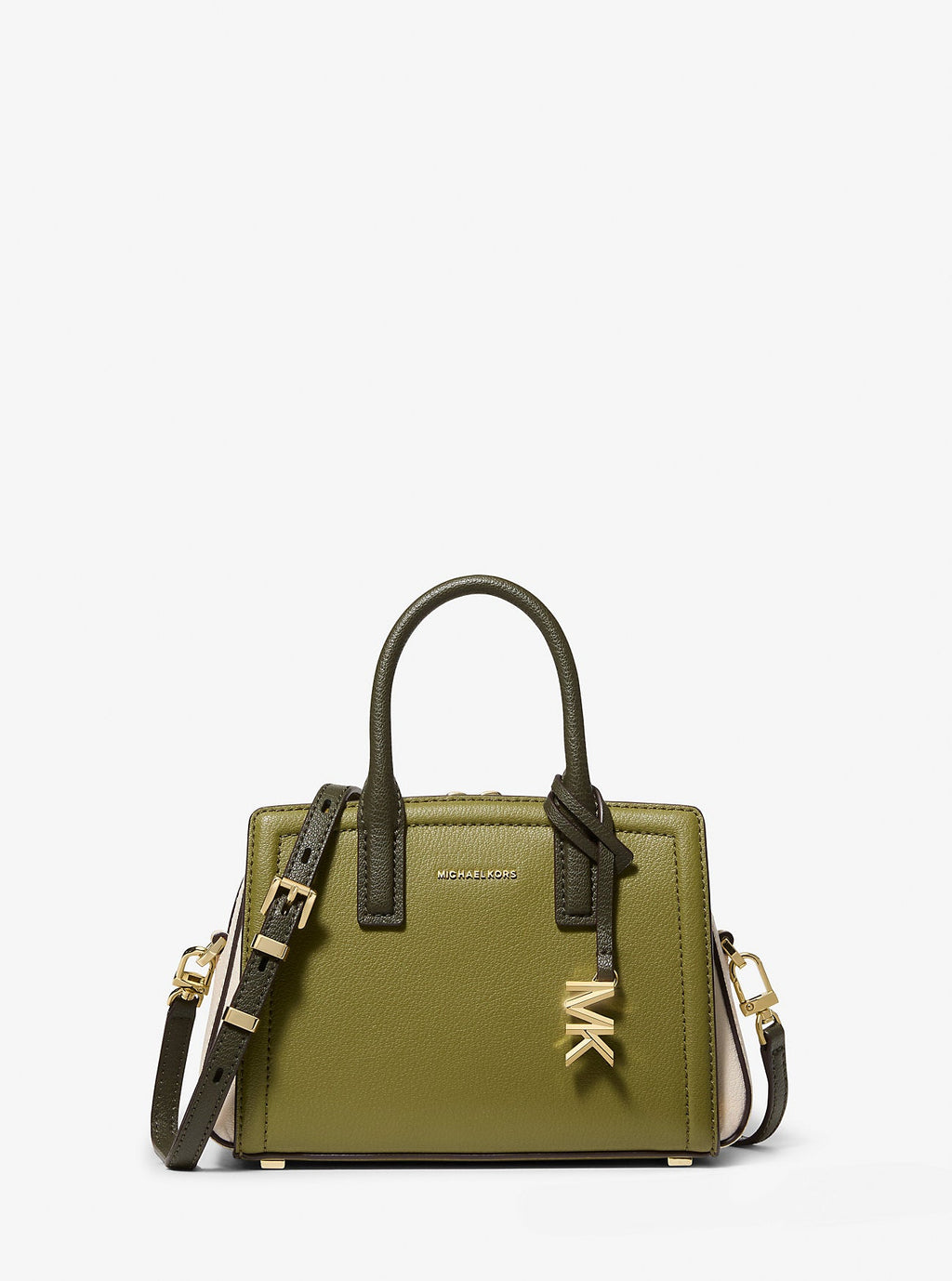 Michael Kors Laila Extra-Small Color-Block Pebbled Leather Crossbody Bag Bag