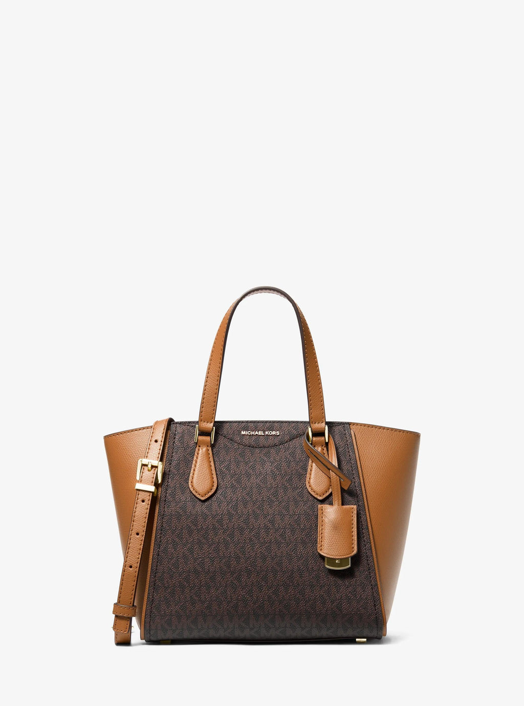 Michael Kors Taryn Small Signature Signature Logo and Leather Convertible Crossbody Bag Bag