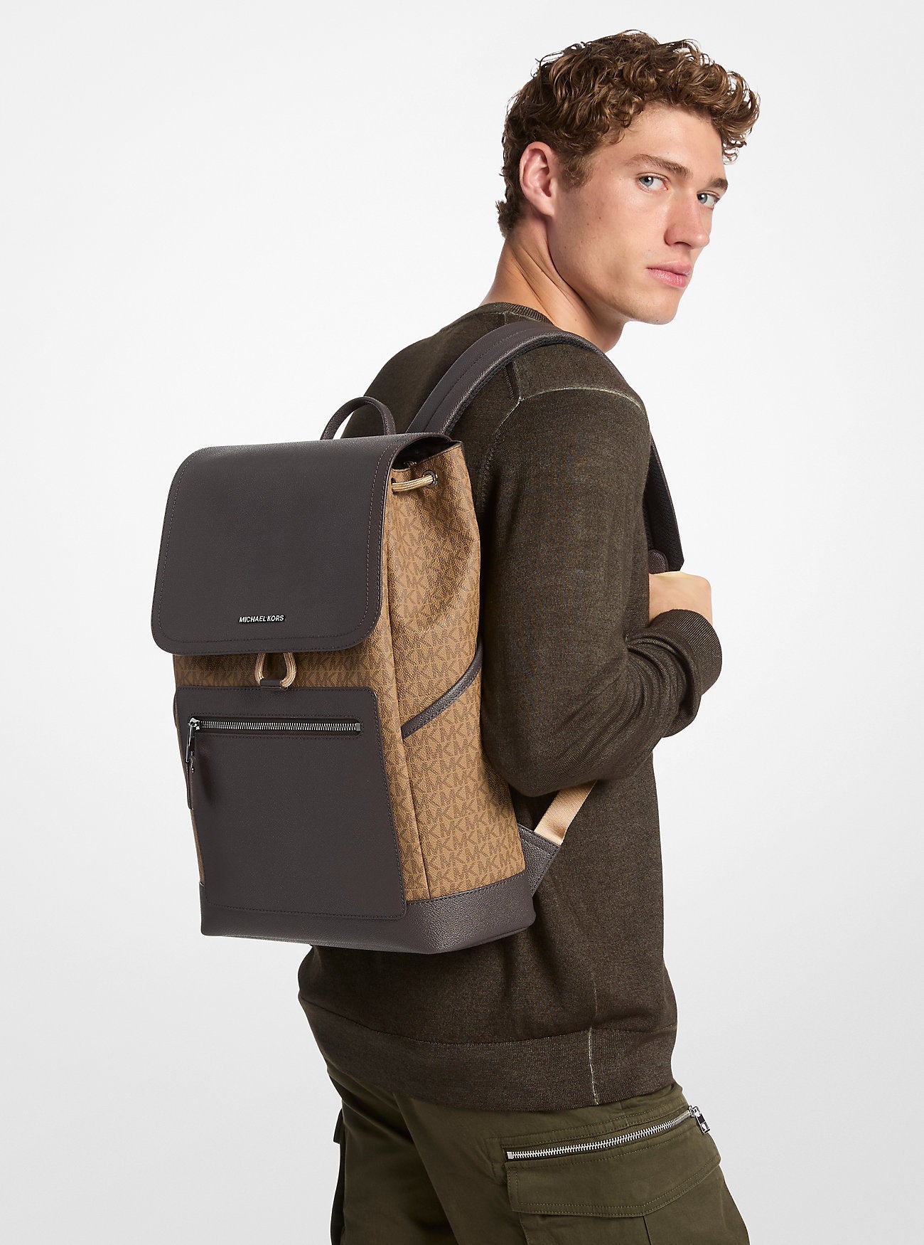 Michael Kors Hudson Signature Signature Logo Backpack Travel School Bag