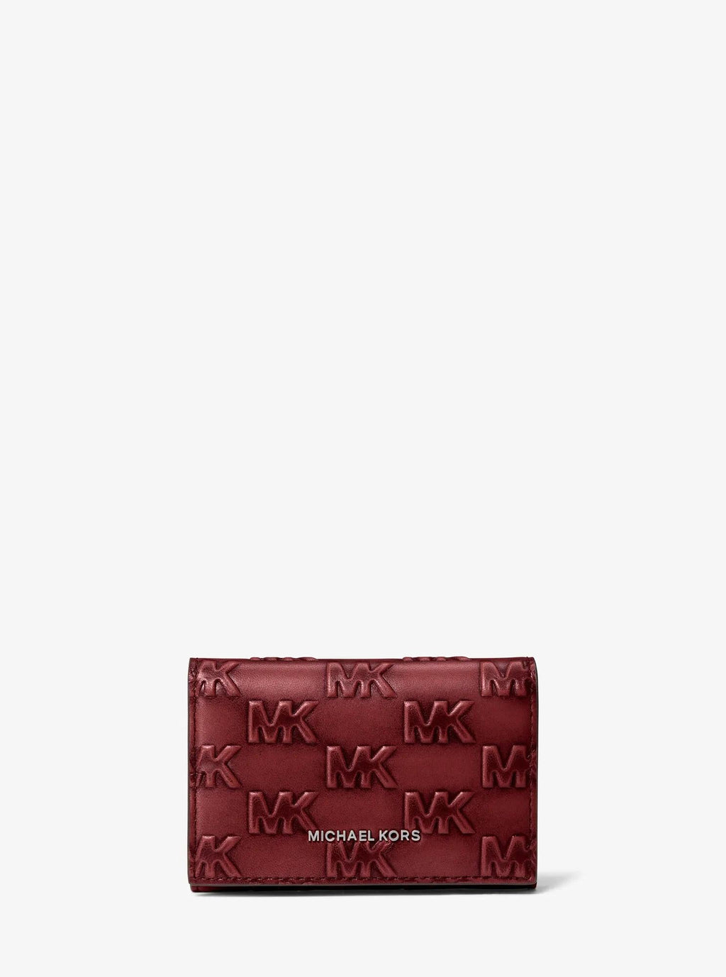Michael Kors Hudson Signature Logo Embossed Burnished Leather Wallet