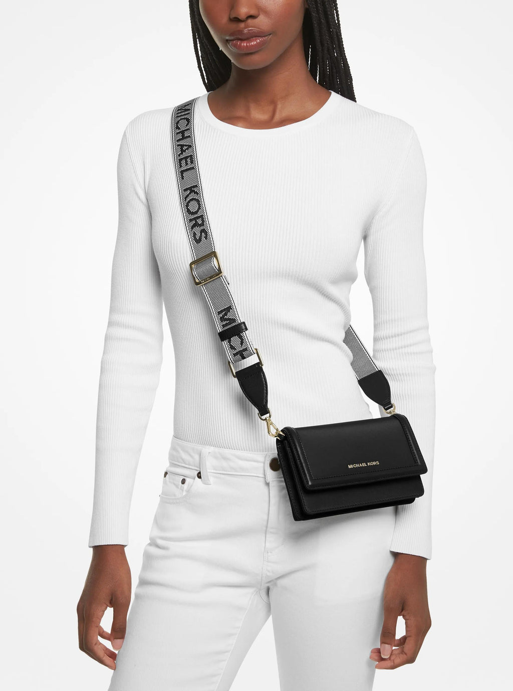 Michael Kors Jet Set Small Nylon Gabardine Phone Crossbody Bag Bag Bag