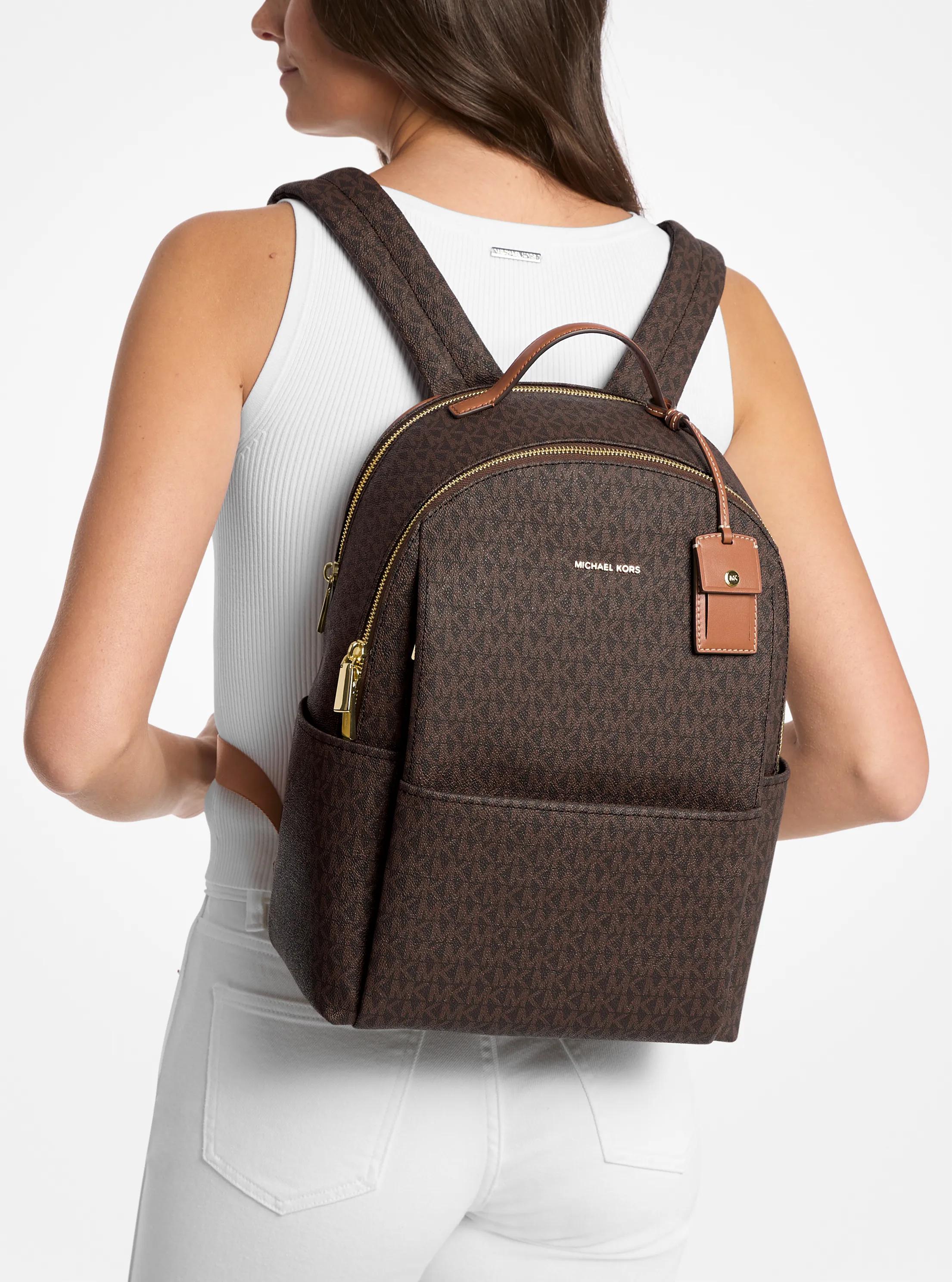 Michael Kors Sable Large Signature Signature Logo Backpack Travel School Bag