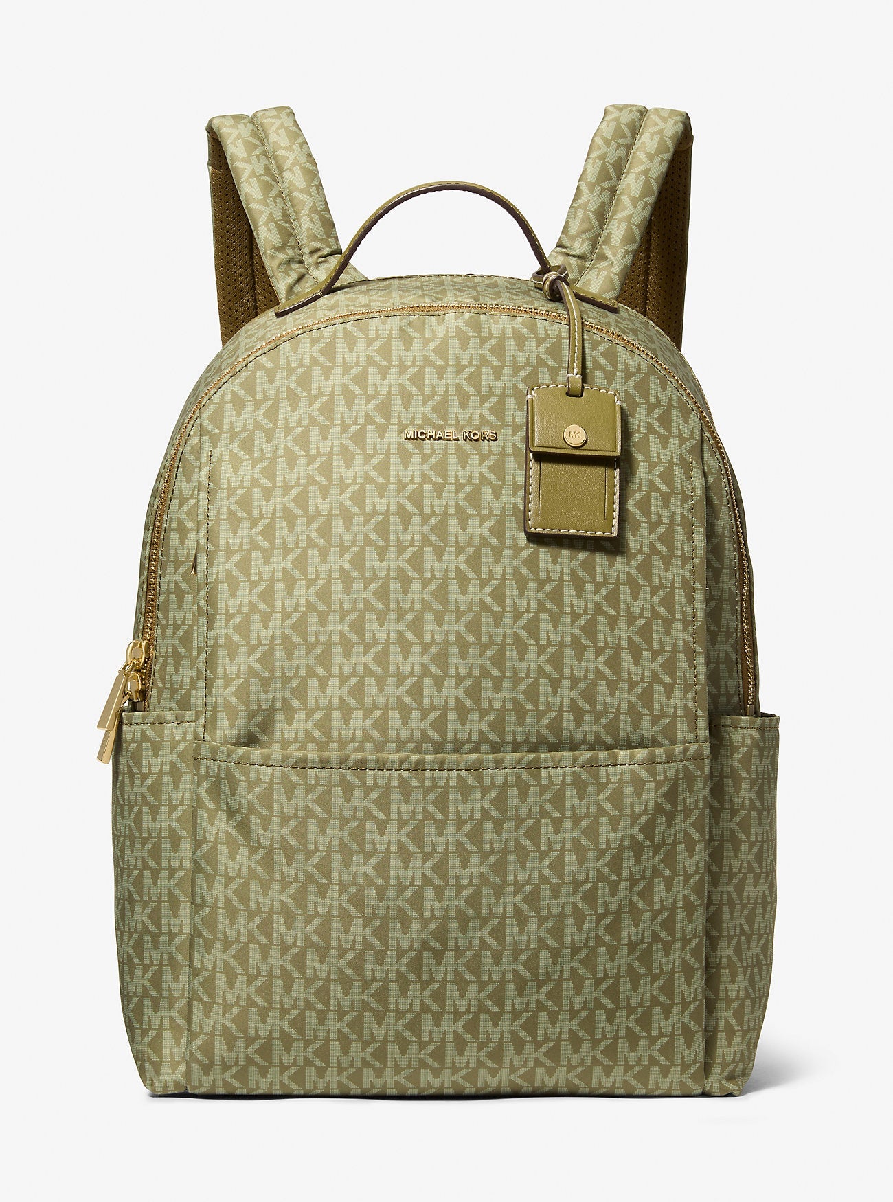 Michael Kors Sable Large Printed Signature Signature Logo Backpack Travel School Bag