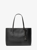 Michael Kors Sharon Hand-Stitched Pebbled Leather Tote Bag Work Shoulder Bag