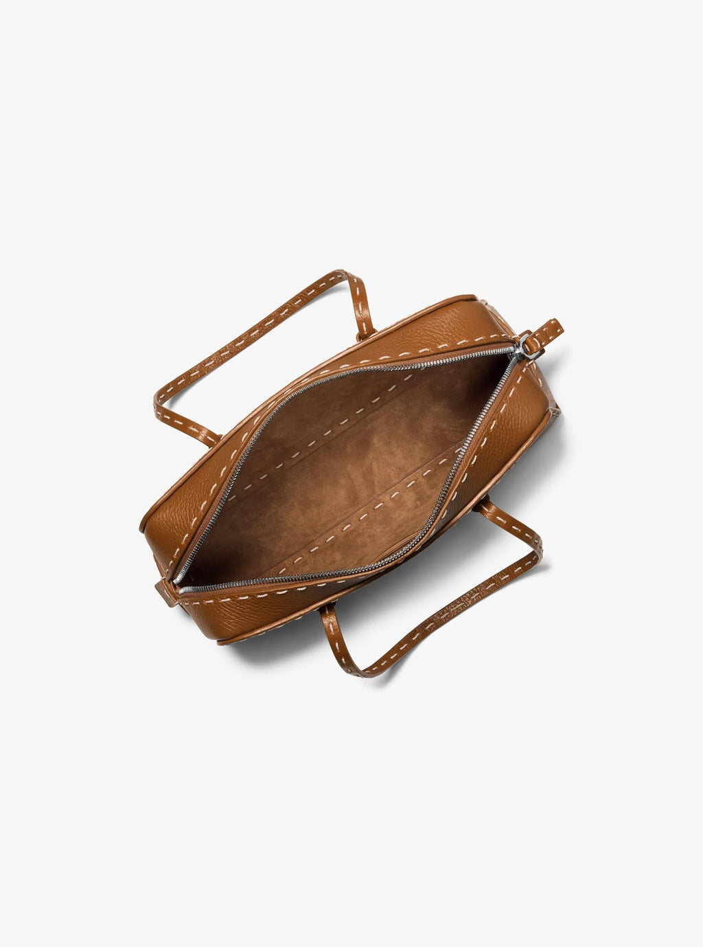 Michael Kors Roberta Hand-Stitched Pebbled Leather Satchel