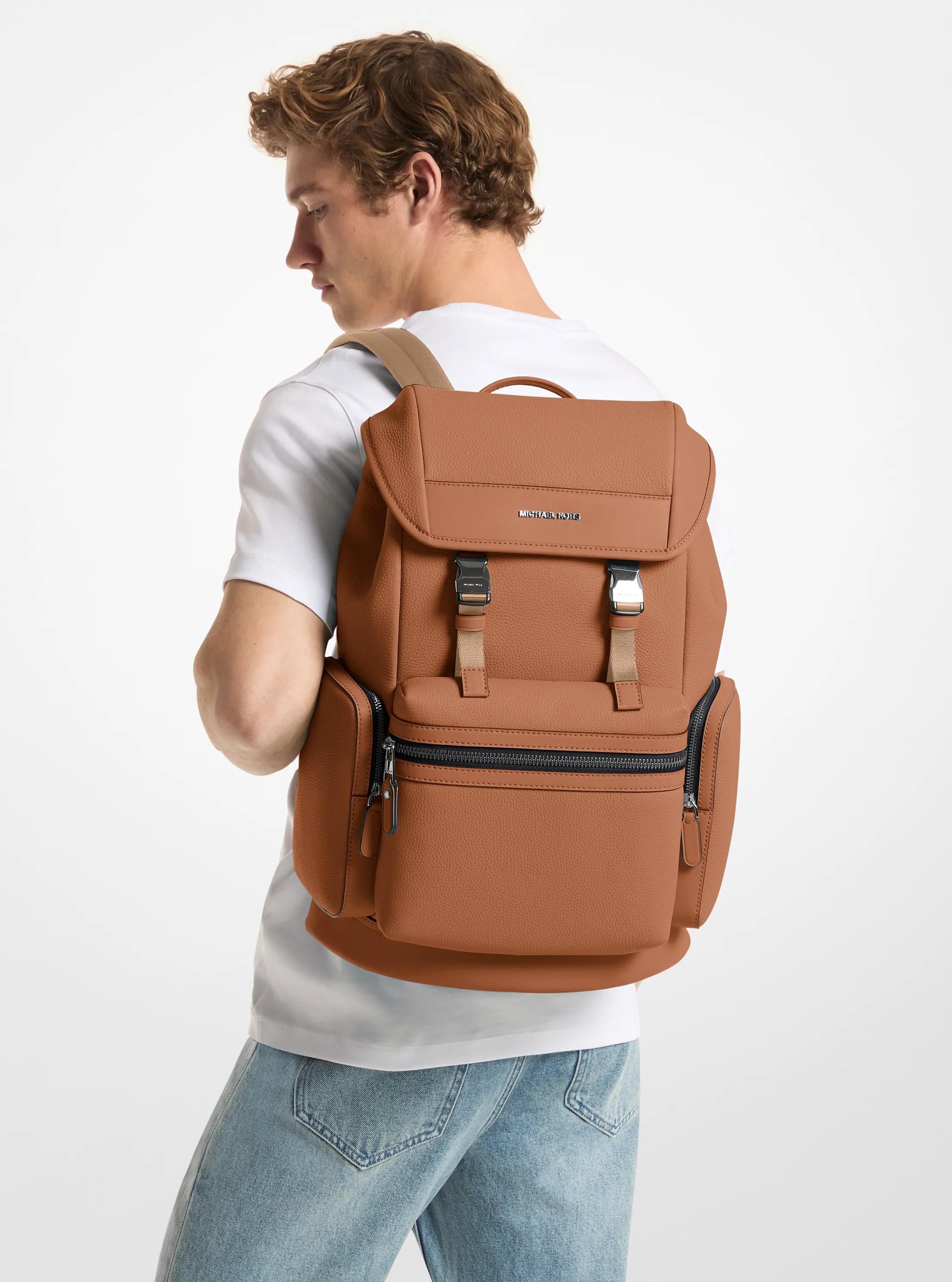 Michael Kors Jet Set Pebbled Leather Backpack Travel School Bag