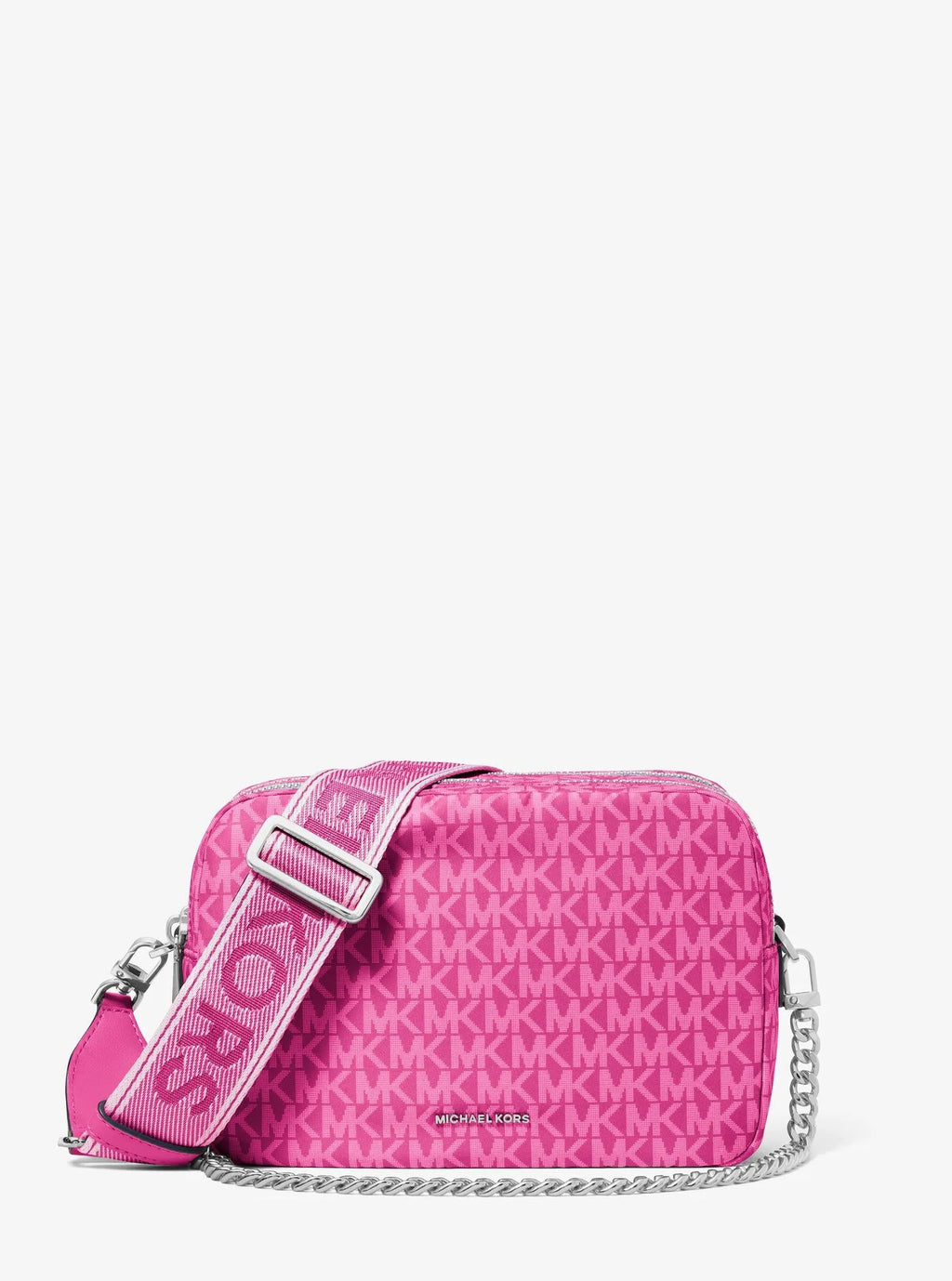 Michael Kors Bryant Medium Signature Signature Logo Print Woven Camera Crossbody Bag Bag