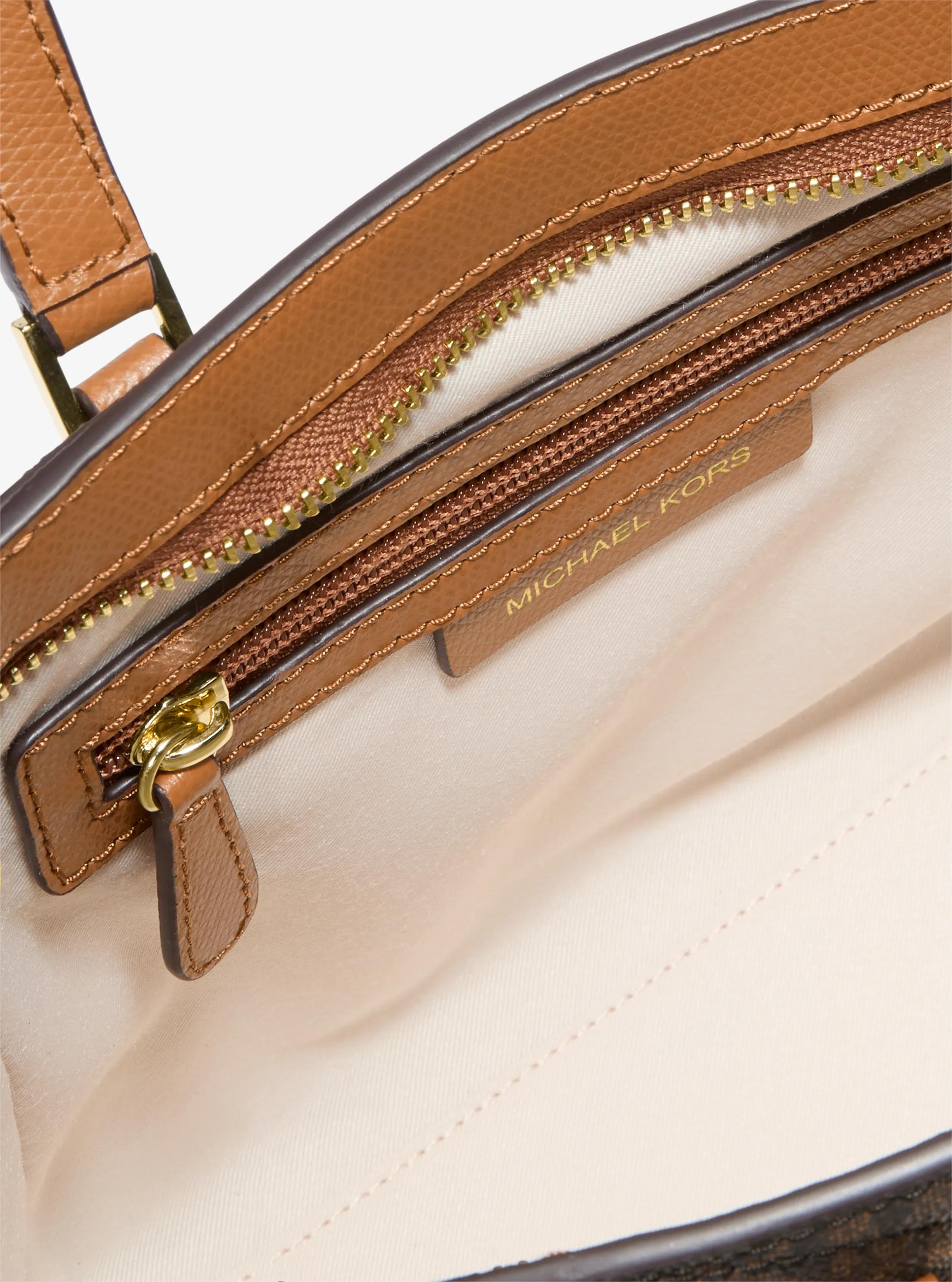 Michael Kors Taryn Small Signature Signature Logo and Leather Convertible Crossbody Bag Bag