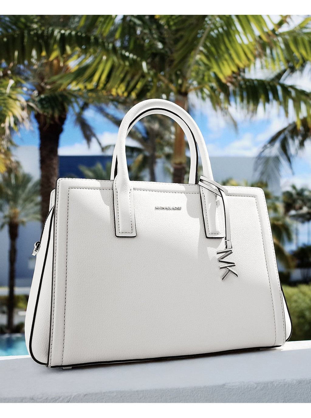 Michael Kors Laila Medium Leather Satchel