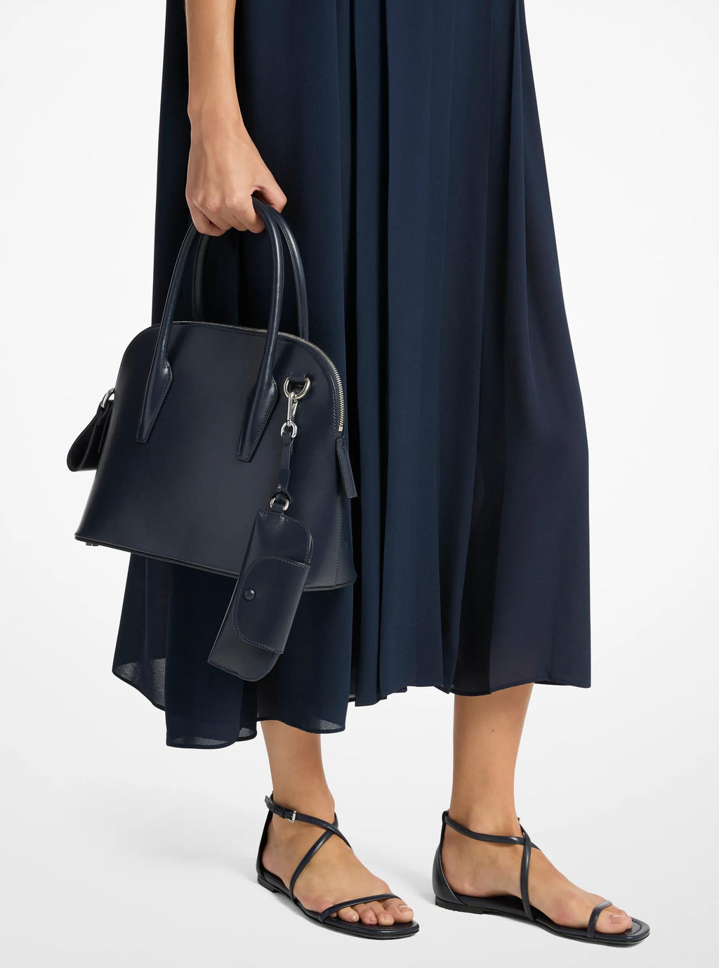 Michael Kors Kaitlin Medium Leather Dome Satchel