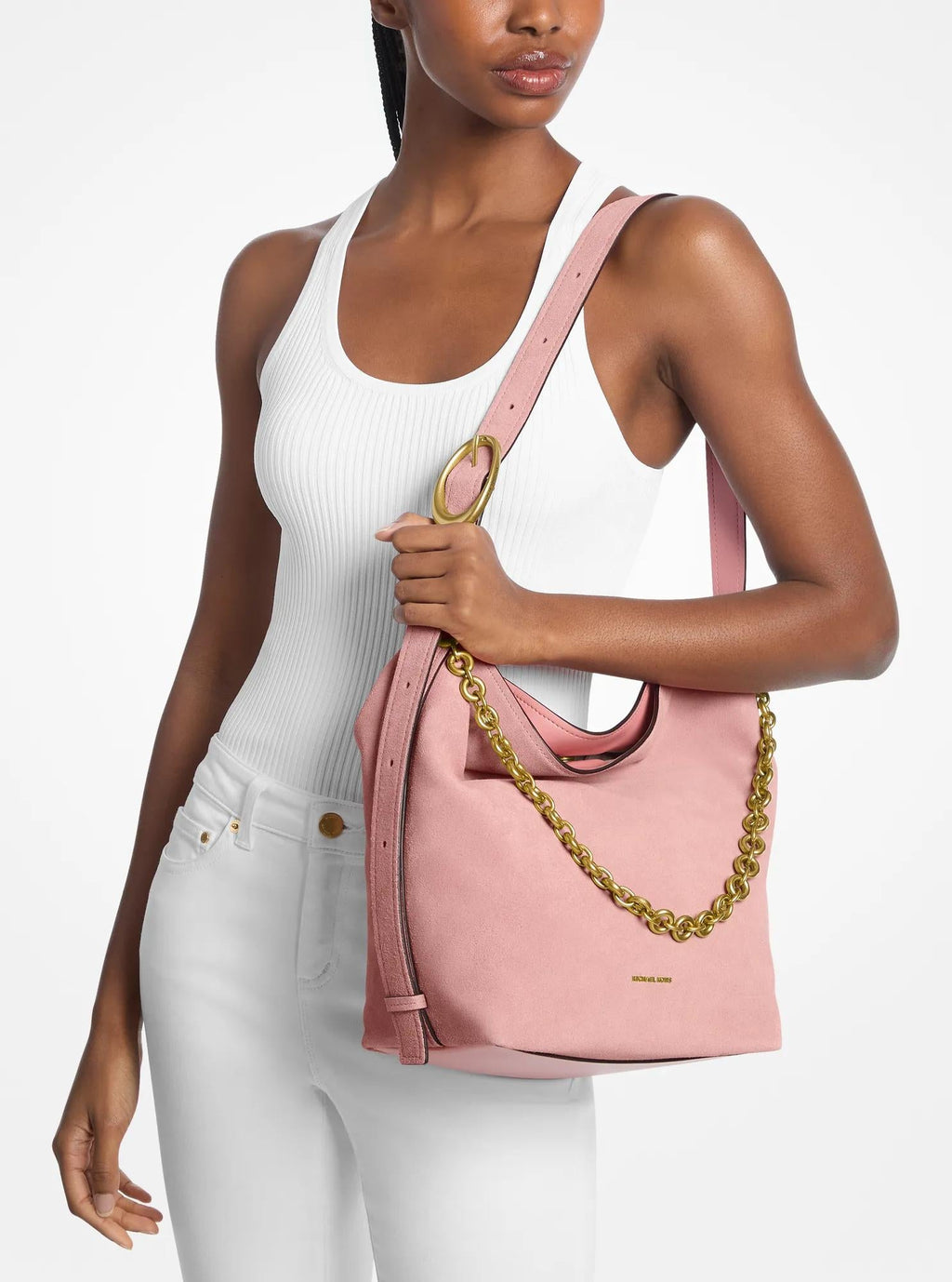 Michael Kors Nolita Large Suede Bucket Tote Bag Work Shoulder Bag