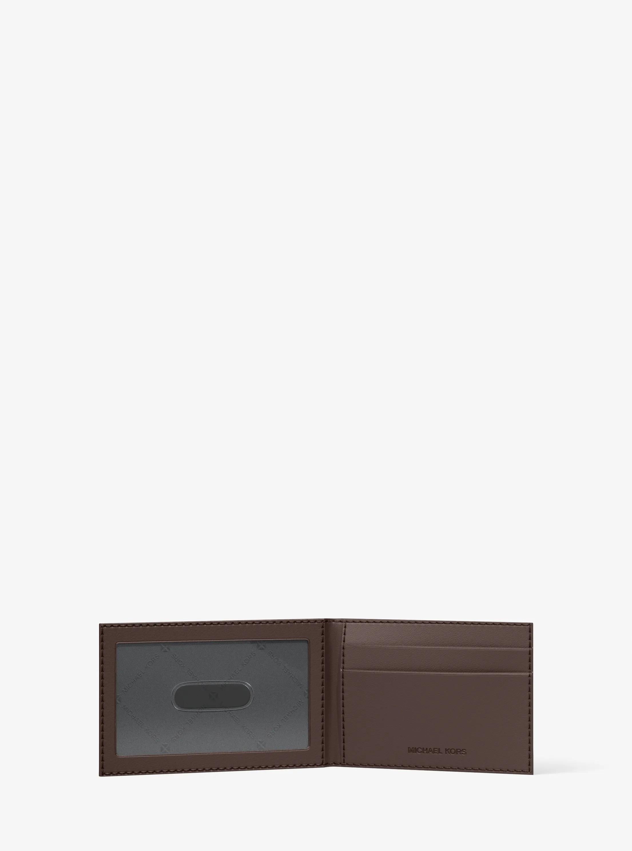 Michael Kors Harrison Signature Logo Billfold Wallet With Passcase