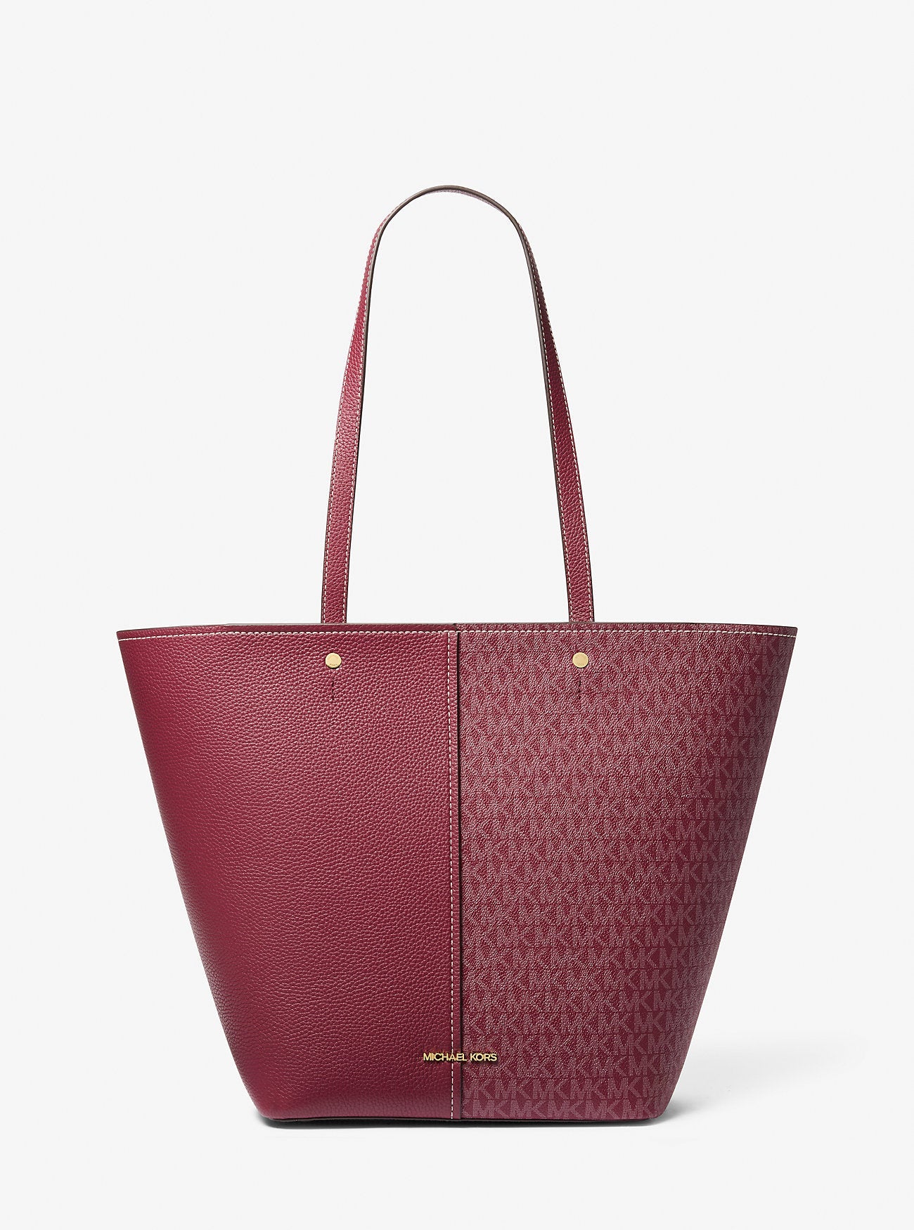 Michael Kors Flora Large Signature Signature Logo and Leather Tote Bag Work Shoulder Bag