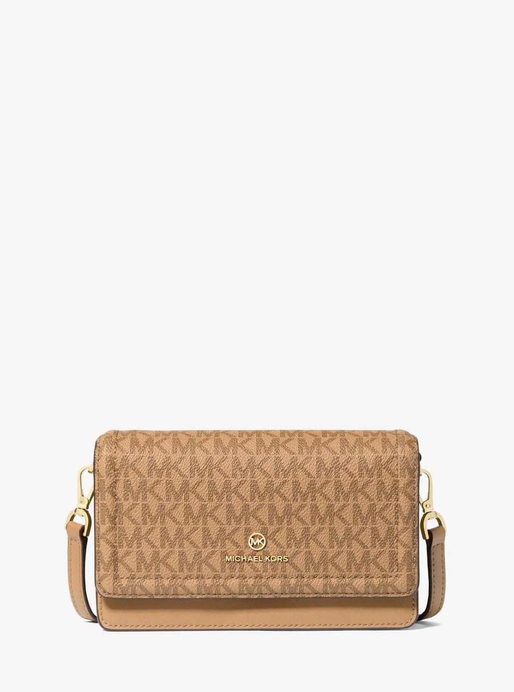 Michael Kors Jet Set Leather and Signature Signature Logo Convertible Crossbody Bag Bag